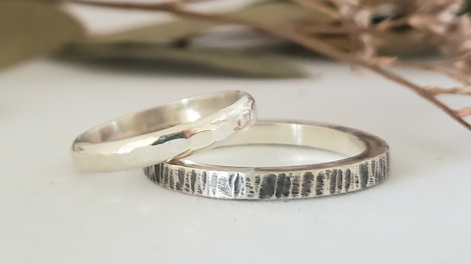 bague mariage argent
